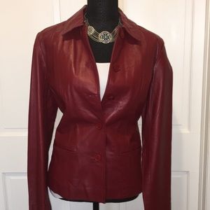 Red Leather Jacket (Short)